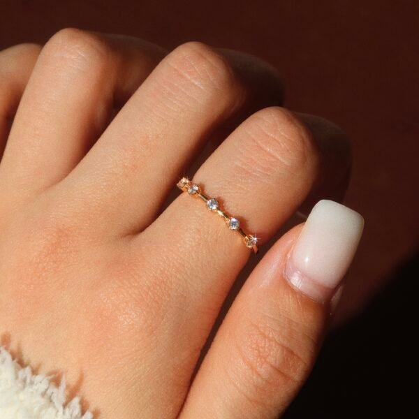 Line Spark | Vermeil, Cubic Zirconia