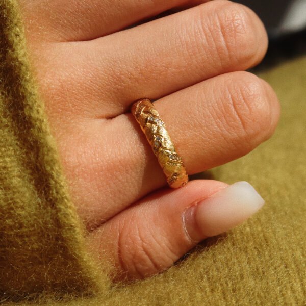 Wheat Weave | 18K Gold Plated, Cubic Zirconia